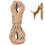 Hanfseil, Juteseil 10mm 10m, Naturseil Kordel, Juteschnur Bastelschnur für Garten, DIY Basteln und Dekoration