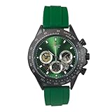 ICE STAR Herren-Sport-Chronograph, 42 mm, analog, Quarz-Uhr mit mehreren Zifferblättern, Datumsanzeige und Silikonband, legere Armbanduhr für den Alltag, Geschenk bereit, Grün , mens-standard