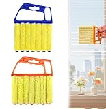Blind Cleaner, 2-Pcs Venetian Blind Cleaner Tool, Blind Duster für Holzjalousien, Wiederverwendbare Blind Cleaner für Holzjalousien, Mini Duster für Fenster oder Klimaanlage Jalousien Staub Schmutz.