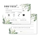 Babyparty Spiele (25 Karten - beidseitig bedruckt) - Deutsch - Babyshower Spiele für Junge und Mädchen - Deko Baby Shower Party Spiel - Eucalyptus Gold