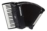 Hohner Bravo Line Facelift III Chromatisches Piano-Akkordeon mit Tasche 80 Bass Schwarz