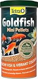 Tetra Pond Goldfish Mini Pellets - Fischfutter für kleine Goldfische und Kaltwasserfische im Teich, 1 L Dose