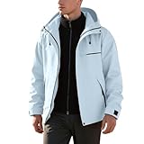 FASLOLSDP Sportjacke Herren Regenjacke Leichte Softshelljacke Wasserdichte Winddichte Outdoorjacken Atmungsaktive Wanderjacke Funktionsjacke für Trekking Wandern Camping