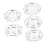 TOYZFRIENDY 5 Stück Teiliges Terrassentisch Schirmlochringe Transparent mit Abdeckkappen Stabiler Sitz und Schutz vor Schmutz Langlebig Präzise für Sonnenschirmständer im Außenbereich