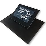 Generisch Grabstein XXL Set 60x40cm Bodenplatte / 40x30cm Stützplatte / 30x20cm Marmor Oberplatte Urnengrabstein mit Inschrift und Stützen zur Plattenaufrechtstellung KD15 (ohne Marmor Oberplatte)