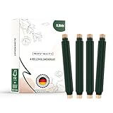 Sersch 4X Rollen Blumendraht - Sehr robust Zum binden von Kränzen und Blumensträußen 0,8 mm stark Witterungsbeständiger und reißfester Wickeldraht Grüner Basteldraht auf Holzwickel