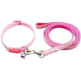 COYUN Welpenhalsbänder mit Leine Set, Hundehalsband und Leine Verstellbares Hundehalsband Weich Nylon Haustier Halsband für Welpen Kleine Mittlere Hunde(Schwarz)