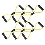 6 Stück Fitness-Yoga-Gürtel, Figur 8 Zugseil, Fitness-Yoga-Trainingsgurt, Fitnessstudio, Widerstandsbänder für Fitnessstudio, Zuhause, Outdoor (Yellow)