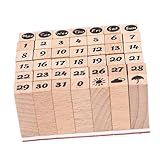 CAXUSD 42St Handbuch-Siegelset bastelbedarf scrapbooking zubehör holzstempel set Stempeldekor aus Holz Nummernstempel Bastelset mit Gummitintenstempeln monatliche Briefmarken Schaum