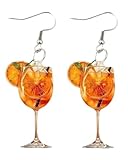 TPZORJX 1pair orangen ohrringe，orangen ohrringe aperol,ohrringe orangenscheiben,Früchte Ohrringe Frucht-ohr-bolzen Lustige Nette Ohrringe Orange Tropfen Baumeln Frauen,aperol kostüm