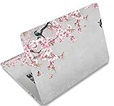 Mibbxea 15-15,6 Zoll Laptop Skin Sticker, Wiederverwendbare Vinyl Aufkleber für 13 13,3 14 15,4 Zoll Laptops & Netbooks, Dekorative, Kratzfest, Staubdicht, Wasserdicht (019 Vögel und rosa Blumen)