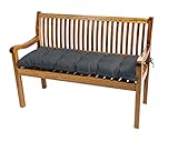 TexDeko® Garden Gartenbank-Auflage 100 x 40 x 8cm wasserabweisend UV - beständig mit Oeko-TEX Zertifikat gesteppt Bankpolster Bankkissen Polsterauflage Sitzpolster Bankauflage Sitzkissen (Anthrazit)