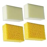 KONTONTY 4 Stück quadratischer Schwamm aus Keramik Waschbar Make-up-Schwämme für Grundierungen wiederverwendbar Pop Easy putz keramikschwamm Werkzeug Töpferschwamm -Graffiti-Schwämme