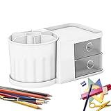 Maodom Kosmetik-Aufbewahrungsbox - Drehbarer Kosmetik-Organizer mit Makeup-Box,Große Aufbewahrungsbox Für Hautpflegeprodukte Lidschatten & Pinsel Aufbewahrung Schreibtischorganizer