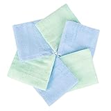 Ko&Pro 100% Bambus Tücher 6er Set 25x25 cm in grün/blau | Mehrzweck-Reinigungstücher für Hochglanz-Küchen, Bad, Haushalt, Küche & Streifenfreie Fenster | Inklusive DIY-Rezeptesammlung