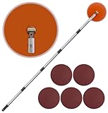Trockenbau-Stangenschleifer, 203,2 cm, Trockenbauschleifer mit Verlängerungsstange, 360°-Radiallschleifer mit verstellbarer Verlängerungsstange für trockene Wände und Decken, inklusive 5