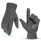 ATERCEL Winterhandschuhe Herren Damen, Polar Fleece Handschuhe für kaltes Wetter mit Touchscreen-Fingern für Laufen, Radfahren, Fahren