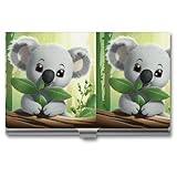 WAFICAC Koala-Kartenhalter, Unisex, farbige Visitenkartenbox, magnetisches Reiseetui, tragbare Visitenkartenhülle, geeignet für Geschäftsleute und Büros