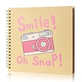 Baby DIY Scrapbook Fotoalbum – Erinnerungsbuch zum Selbstgestalten mit Kraftpapier Seiten – 6 Zoll Quadratisches Album für Jungen und Mädchen