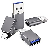 USB C Adapter 4 Stück, USB auf USB C 3.2 Adapter (2 Pack) & USB C auf USB Adapter (2 Pack), USB Type C Adapter Kompatibel mit iPhone Samsung Galaxy Google PC MacBook Pro Airpods iPad Laptop Tablet