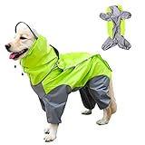 Auflosung Haustier Hund Regenmantel, Haustier Regenjacke mit Kapuze, Wasserdichter Hundemantel, Haustier Wasserdichter Regenponcho, Hunderegenmantel, Ultraleicht für große mittlere kleine Hund