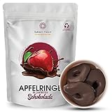 Sultan’s Palace Apfelringe in edler Zartbitter Schokolade - 200g – Schoko Früchte - Premium Qualität - Geschenkidee - Geschenk – Zartschmelzende Schokolade
