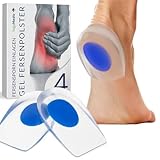 YOGAMEDIC Fersenpolster für Schuhe, Fersensporn, 4 Stück, orthopädische Gel-Ferseneinlage, Fersenpolster für Achillessehne, Plantarfasziitis, Einlegesohle (Größe 40-45)