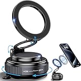 Gulemfy Vakuum Saugnapf Handyhalterung Auto Magnet, 360° Drehbar-Faltbar Handy Halterung Auto für Mag-Safe, Magnetische Handyhalterung Auto für KFZ/Spiegel/iPhone & Android