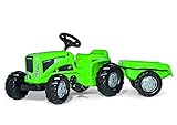 Rolly Toys Futura Trettraktor mit Anhänger (Traktor mit Heckkupplung, Drehschemellenkung, Alter ab 2,5 - 5 Jahre, Kinderfahrzeug)