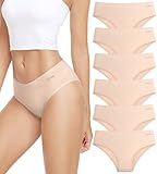 anqier Unterhosen Damen, 6er Pack Baumwolle Panties Atmungsaktiv Slips Damen Bequeme Hipster Frauen Unterwäsche