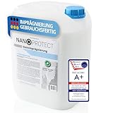 Nanoprotect Steinimprägnierung | 10 L für ca. 80 – 120 m² | Vorbeugend gegen Grünbelag und Einschmutzung | Ideal für Pflastersteine, Beton und Naturstein | Profi Qualität