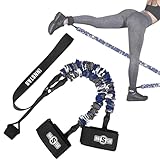 INNSTAR Gesäß Widerstandsbänder, Gesäßmuskel Trainer, Kabelmaschine für Hüfte Heim Training Kabel Kickbacks mit Anleitung & Tragetasche (70LB)