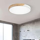 LGDEERCO Moderne runde Deckenleuchte LED Deckenleuchte mit Fernbedienung Tricolor dimmbar für Flur Wohnzimmer Kinderzimmer Esszimmer Schlafzimmer