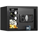 26L Safe Tresor Feuerfest für Zuhause, Digitaler MöBeltresor mit NotschlüSsel Batteriekasten, Digital Wandtresor für, Geschäft, Büro, Hotel, Geld, Dokumente, Schmuck