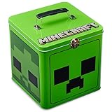 Minecraft Keksdose Metall, Große Blechdose mit Deckel - Gamer Geschenke für Kinder