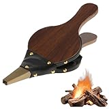 AOMiGT Grillblasebälge, Kaminbalg, Aus Holz Kamin Grillgebläse, Blasebalg für Kamin und Grill, Handblasebalg Luftbläser für Kamin, Grillausrüstung für den Innen- und Außenbereich 30cm*13cm
