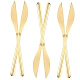 MAGICLULU 6St Edelstahlmesser family sup easy putz set gemüseschaufel steakmesser Steakbutter Bäckerei Steakbesteck verschleißfester Steakschneider Rostfreier Stahl Golden
