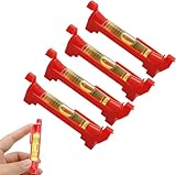 TUKNN Schnurwasserwaage, Rot, Schnurwasserwaage Profi, Mini-Wasserwaage, 4PCS