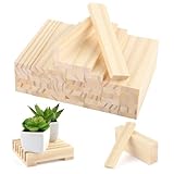 40 Stück Holzklötzchen zum Basteln, 10.5 x 2.1 x 0.7cm Klötzchenmann, Bastelklötzchen Kinder, Vielseitige Bastelholz Klötzchen, Holzklötze Holzleisten für Bauklötze, DIY Projekte