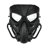 Gunyoo Alien Airsoft Maske Full Face Tactical Maske mit Augenschutz Schlagfest für Halloween Airsoft Jagd CS Game Paintball und andere Outdoor Aktivitäten