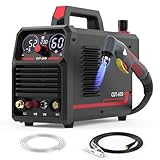 YESWELDER 60Amp Berührungsloses Pilotlichtbogen Plasmaschneider Nicht-HF, Große LED Digitalanzeige, Max. Schnittdicke 20mm, 230V Plasmaschneidmaschine