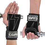 COFIT Handgelenkriemen für Gewichtheben, Workout Handgelenkbandagen, Zughilfen für Krafttraining, Kreuzheben Gurte, Verbesserte Griffigkeit für Hand und Handgelenkschutz - Schwarz