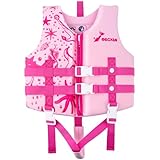 Schwimmweste Kinder - Schwimmhilfe für Jungen und Mädchen mit verstellbaren Schnallen & Doppelte Sicherheitsgurten, Kinder Schwimmweste Neopren 5-7 Jahre/13-21 Kg