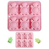 Silikon-Eiswürfelformen: Schildkrötenform, flexibles Hersteller-Set. Pudding-Spule für zu Hause, Bartending, Wein, Kaffee, Cocktailbar