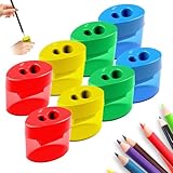 2026 Anspitzer mit Behälter, Spitzer mit Dose, Dosenspitzer Dicke und Dünne Stifte 4 Farben (B-8pcs)