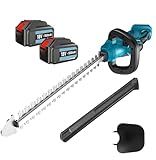 Akku Heckenschere, Ersatz für Makita 18V DUH502Z,Neue Upgrades kompatibel mit Makita BL1830B, mit 2x5500mAh Akku und Ladegerät, Bürstenlos Strauchschere Handheckenschere, für Trimmen im Park Garten