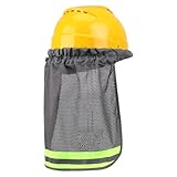 HOMSFOU Reflektierender Hutbezug Helmkrempe Schatten Sonnenschutz Für Schutzhelm Helmhals Schutzhelm Nackenschutz Helmvisier Nackenschirm Hardhat-zubehör Aus Polyester Grey