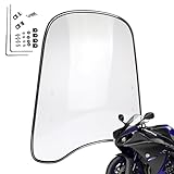 Roller-Windschutzscheibe, Motorrad Windschutzscheibe, Motorrad Spoilerscheibe Windschild Spoiler, Roller-Windschutzscheibes Mit Verbreiterten Kanten Bruchsicheres, Winddichtes, Kältefestes 46x42,5cm