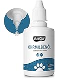 AniGo Ohrmilbenöl 50ml sofort wirksames Mittel für Katzen – gegen Ohrmilben mit Kamille für Katze, Sanfte Pflege bei Juckreiz im Ohr, Ohrentropfen Milben, Ohrenreiniger