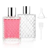 2 Stück 100ml Parfümzerstäuber Portable Sprühflasche Parfum Zerstäuber Nachfüllbar Glas Reise Parfümzerstäuber für Damen und Herren Taschenzerstäuber mit Pipetten und Trichter Für Parfüm Kosmetik